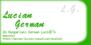 lucian german business card